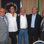 Tre glorie del nostro ciclismo: da sn. Ercole Baldini, Arnaldo Pambianco, Italo Zilioli. Con loro Marilena Rosetti ed il Presidente Giovanni Bucci